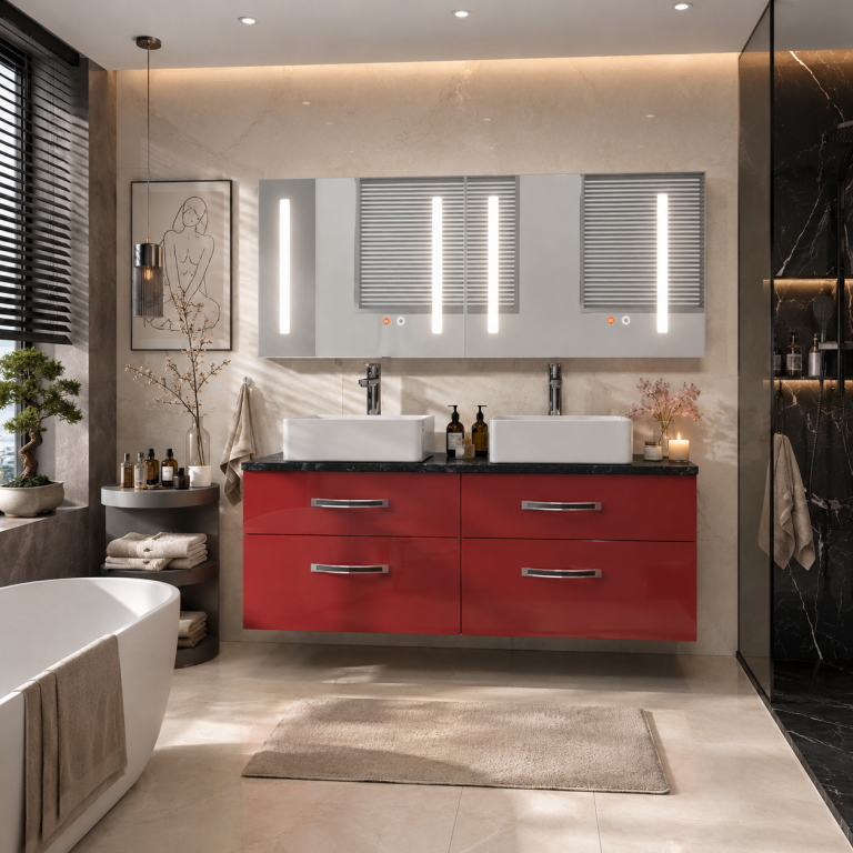 Zestaw mebli łazienkowych Euphoria EUP P 120D/0/W/R/0/BK/MB