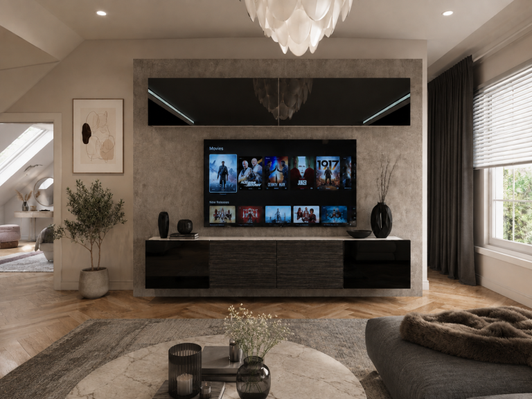Meblościanka 200 cm TV/RTV czarna połysk heban Producent IMP 6/5/W/BBHKB/0/0