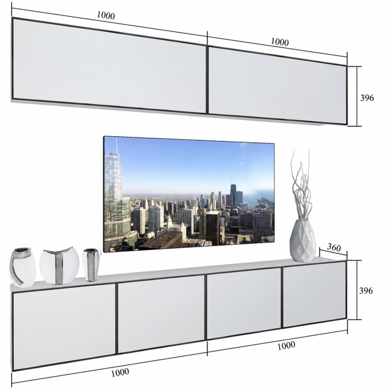 Meblościanka Linea 200 cm TV/RTV dębowa dąb wotan dąb sonoma Producent IMP L Brando 6/5/W/DS/0/0