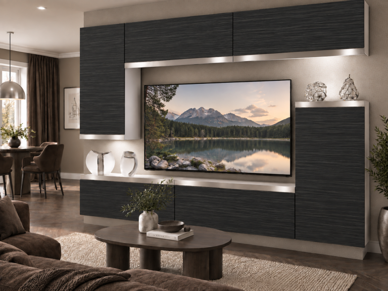 Meblościanka Prestige 250 cm TV/RTV czarna heban Producent IMP P Woody 8/5/W/HK/0/0/SL