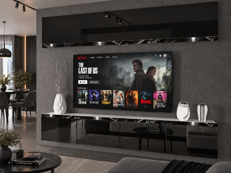 Meblościanka Prestige 200 cm TV/RTV czarna połysk Producent IMP P Brando 6/5/W/B/0/0/CS