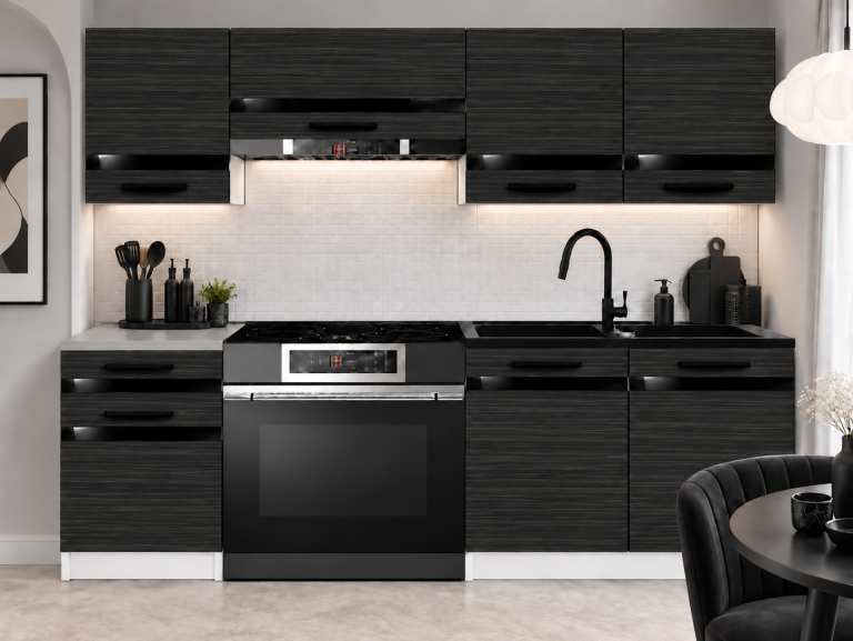 Meble kuchenne Prestige 180 cm heban królewski bez blatu Producent TOR P Leonardo/0/WT/HK/BB/A1/CP
